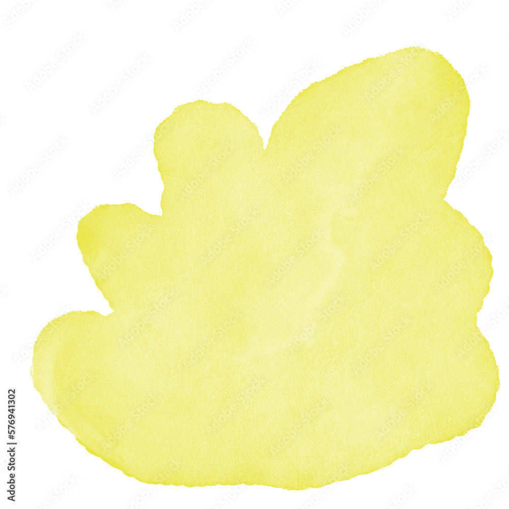 Yellow Watercolor Abstract Shapes 