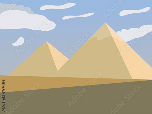 Pyramids of Giza vector image