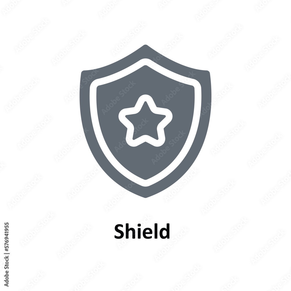 Shield  Vector     Solid Icons. Simple stock illustration stock