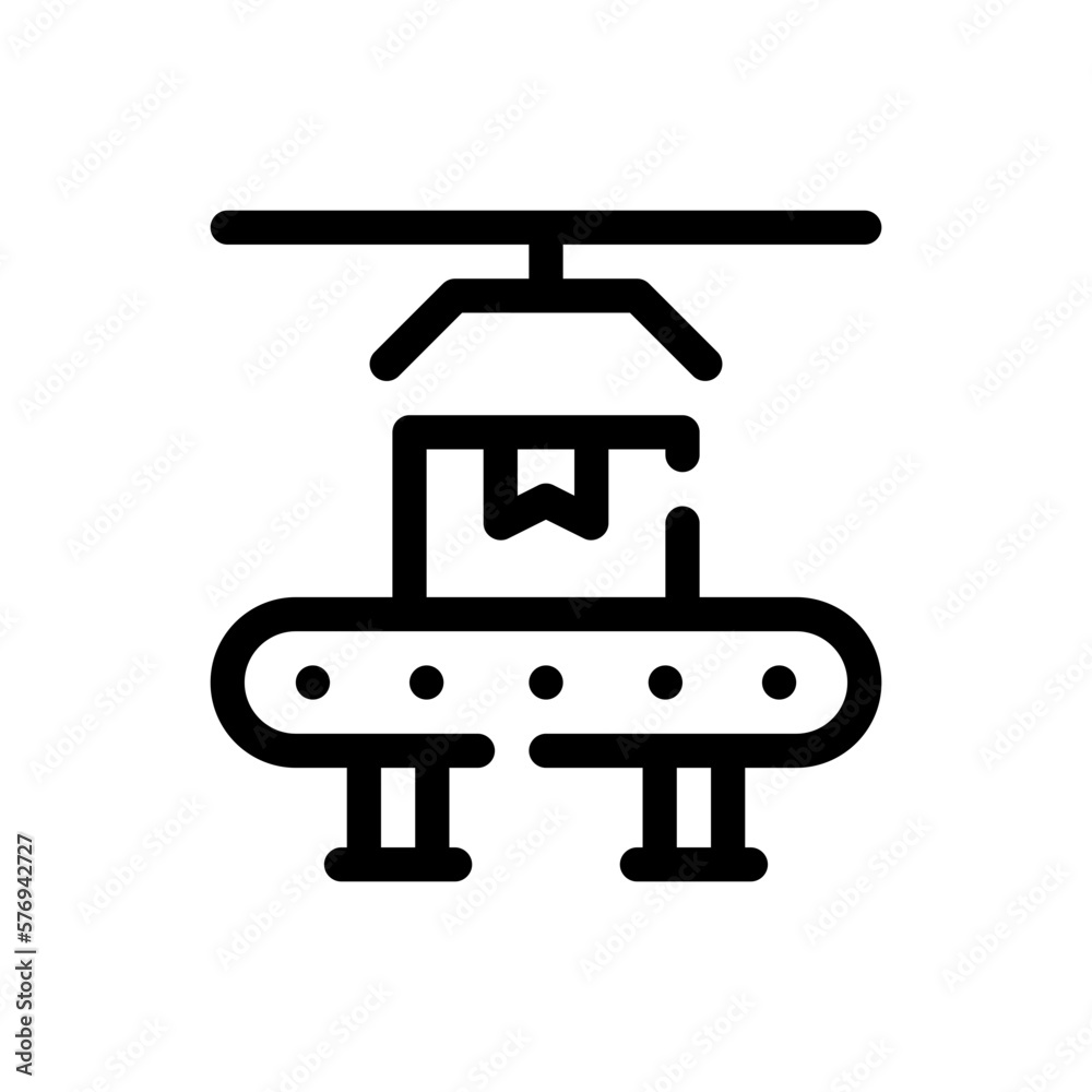 conveyor belt line icon conveyor belt line icon