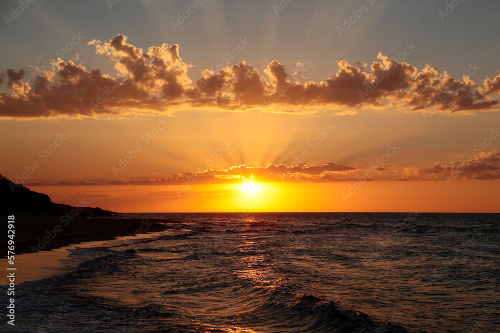 Sunset Time in the Şile Beach, Şile Istanbul, Turkiye