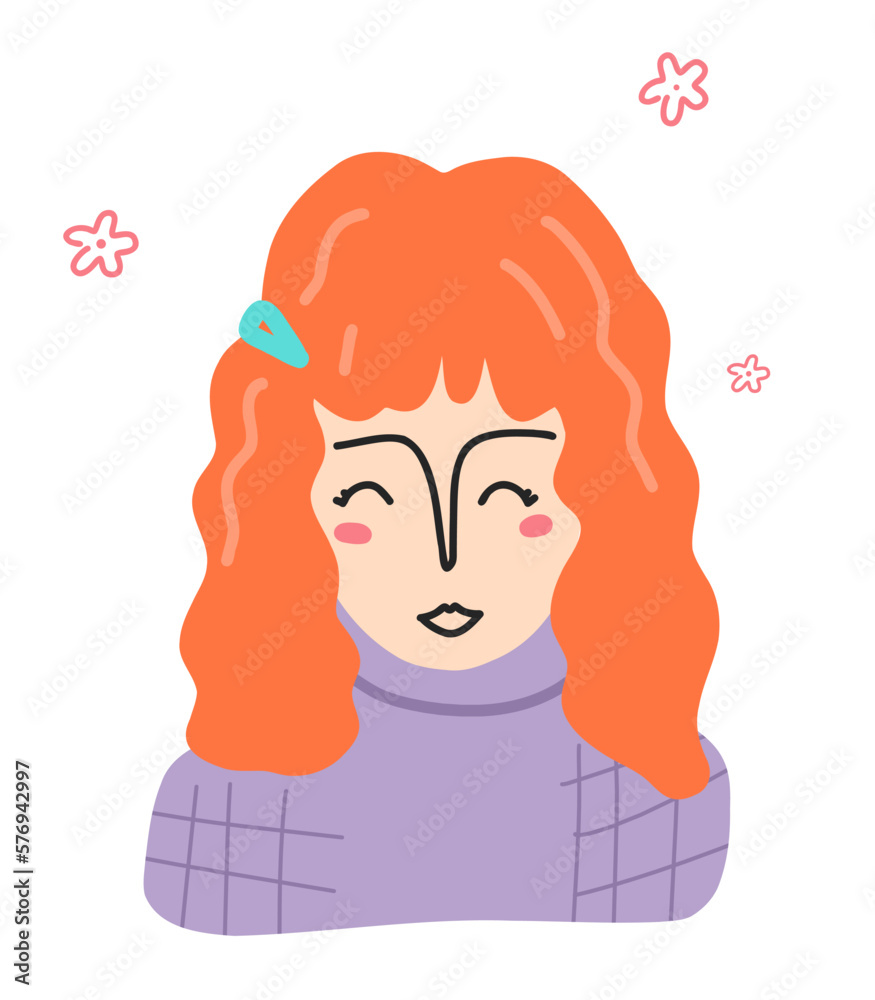 Hand drawn stylized beautiful ladie. Beautiful portrait of young woman. Sketch style. Stylish models. Quirky look. Fashionable modern clothes. Vector illustration. Cool design. print idea Hand drawn stylized beautiful ladie. Beautiful portrait of young woman. Sketch style. Stylish models. Quirky look. Fashionable modern clothes. Vector illustration. Cool design. print idea
