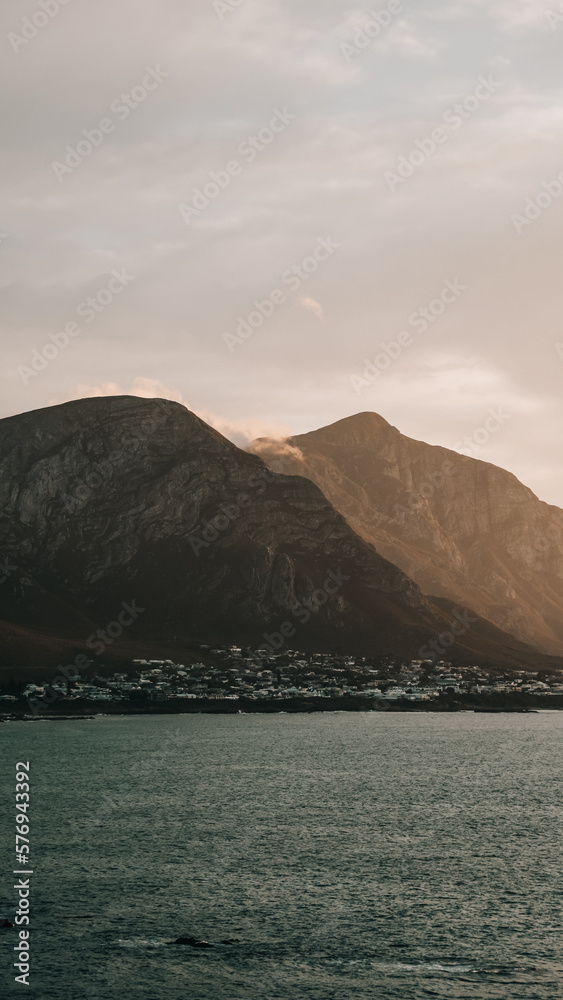 Sunrise over the mountains and ocean Sunrise over the mountains and ocean