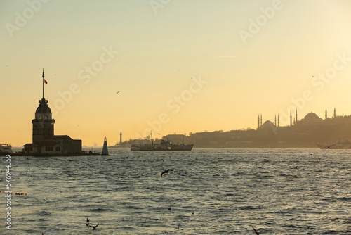 Blue Mosque and Hagia Sophia Mosque Drone Photo, Eminonu Fatih, Istanbul Turkiye 