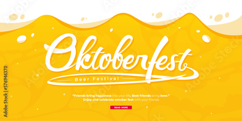 Oktoberfest lettering concept illustration