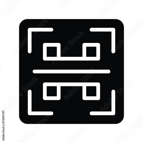 Banking Service. Scan QR vector icon illustration © Rifat