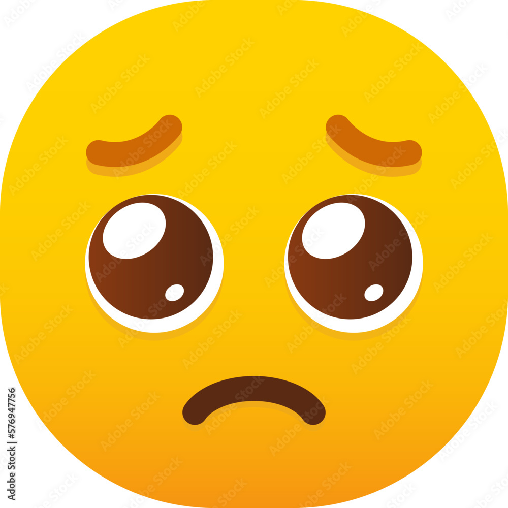 pleading face emoji Stock Vector | Adobe Stock