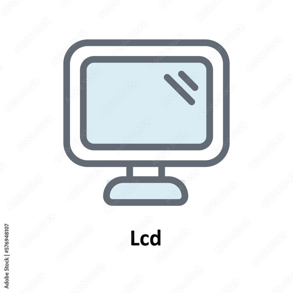 Lcd Vector Fill Outline Icons. Simple stock illustration stock Lcd Vector Fill Outline Icons. Simple stock illustration stock