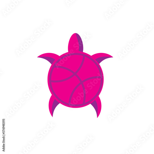 Sea turtle icon. Line,  colorful version, Turtle animal top view outline and filled vector sign. Symbol, logo illustration. style icons set. Vector graphic