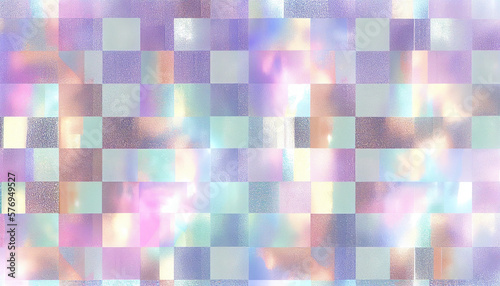 Abstract iridescence checkered background