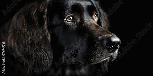 black dog portrait