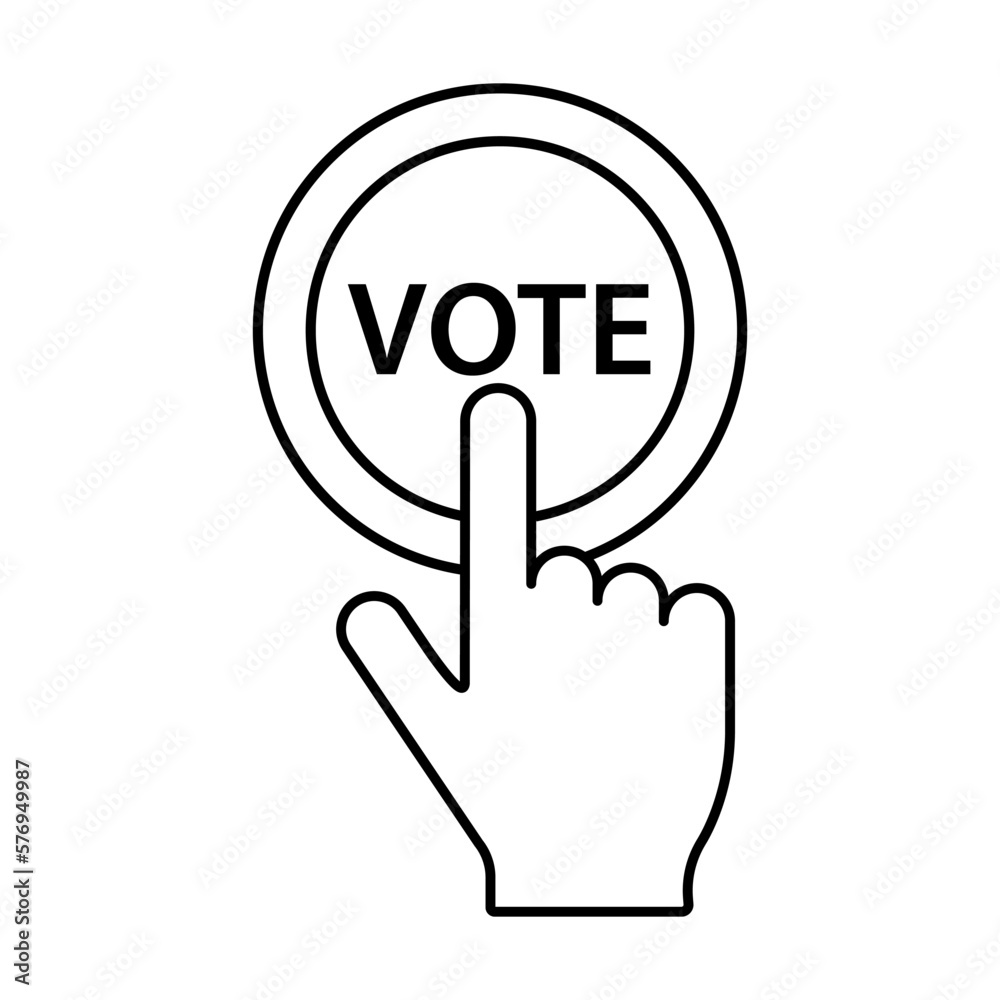 hand push vote button icon vector for graphic design, logo, website, social media, mobile app, UI hand push vote button icon vector for graphic design, logo, website, social media, mobile app, UI