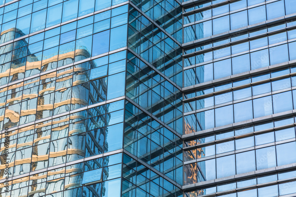 background of the glass modern office building.