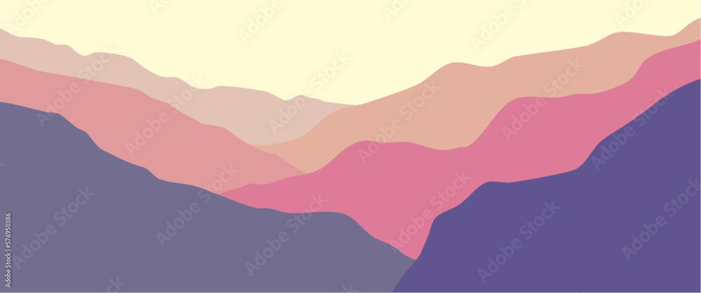 Abstract wave like mountain look alike vector illustration suitable for background, backdrop, banner, card, presentation.