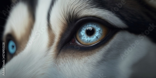 close up of a dog eyes