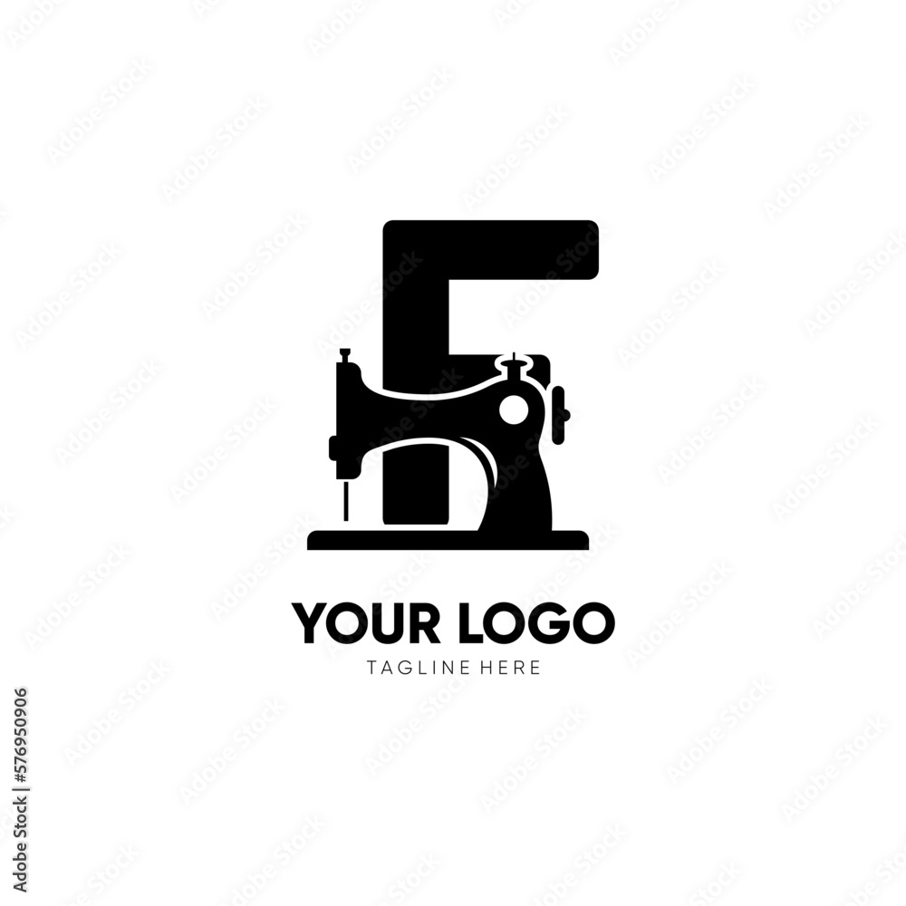 Letter F Sewing Machine Logo Design Vector Icon Graphic Emblem Illustration Background Template Letter F Sewing Machine Logo Design Vector Icon Graphic Emblem Illustration Background Template