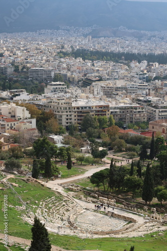 Acropolis athens greece cloudy day Europe