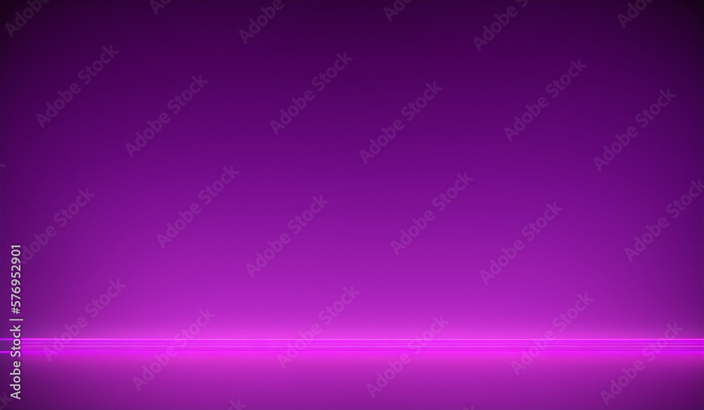 Obraz premium generated with generative ai, abstract panoramic neon background. Bright purple violet pink lines glowing in ultraviolet light