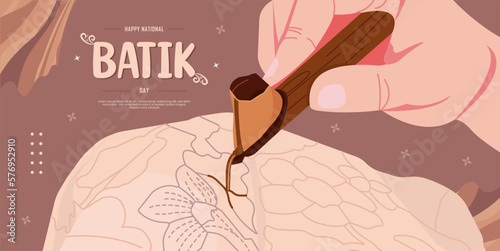 Batik day concept illustration
