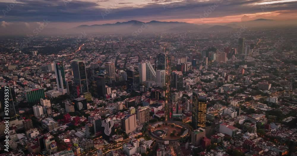 sunrise insurgent roundabout in mexico city