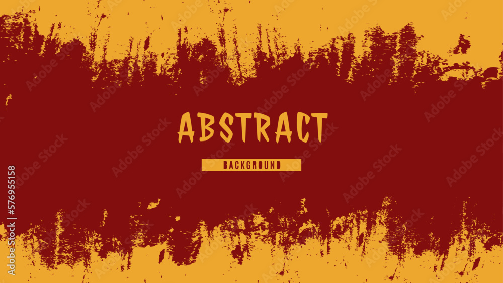 Obraz premium Abstract Yellow Frame Grunge Texture In Red Background