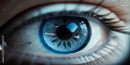 Closeup of an Eye, Blue Eye, Security, Watch