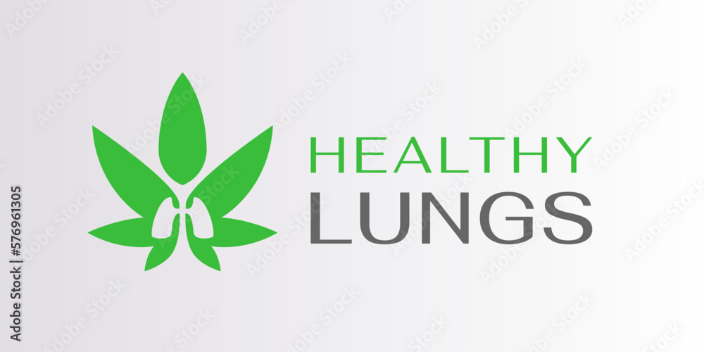 Cannabis Leaf and Lungs Logo Template Cannabis Leaf and Lungs Logo Template
