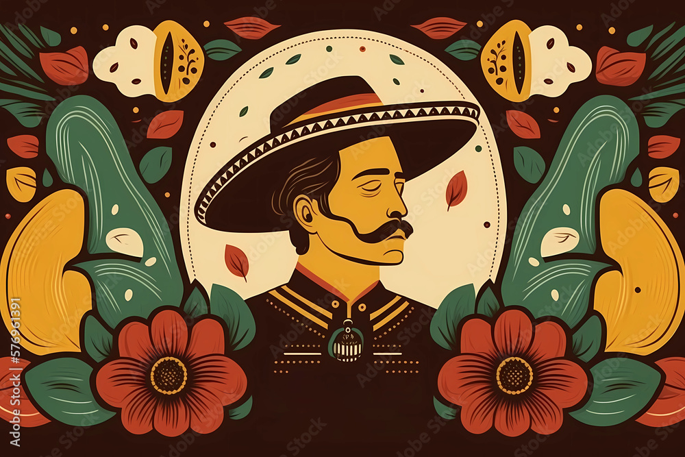 Cinco de Mayo festive and minimalist Generative AI illustration with colorful symbols that evoke the spirit of the festival and add a touch of joy Cinco de Mayo festive and minimalist Generative AI illustration with colorful symbols that evoke the spirit of the festival and add a touch of joy