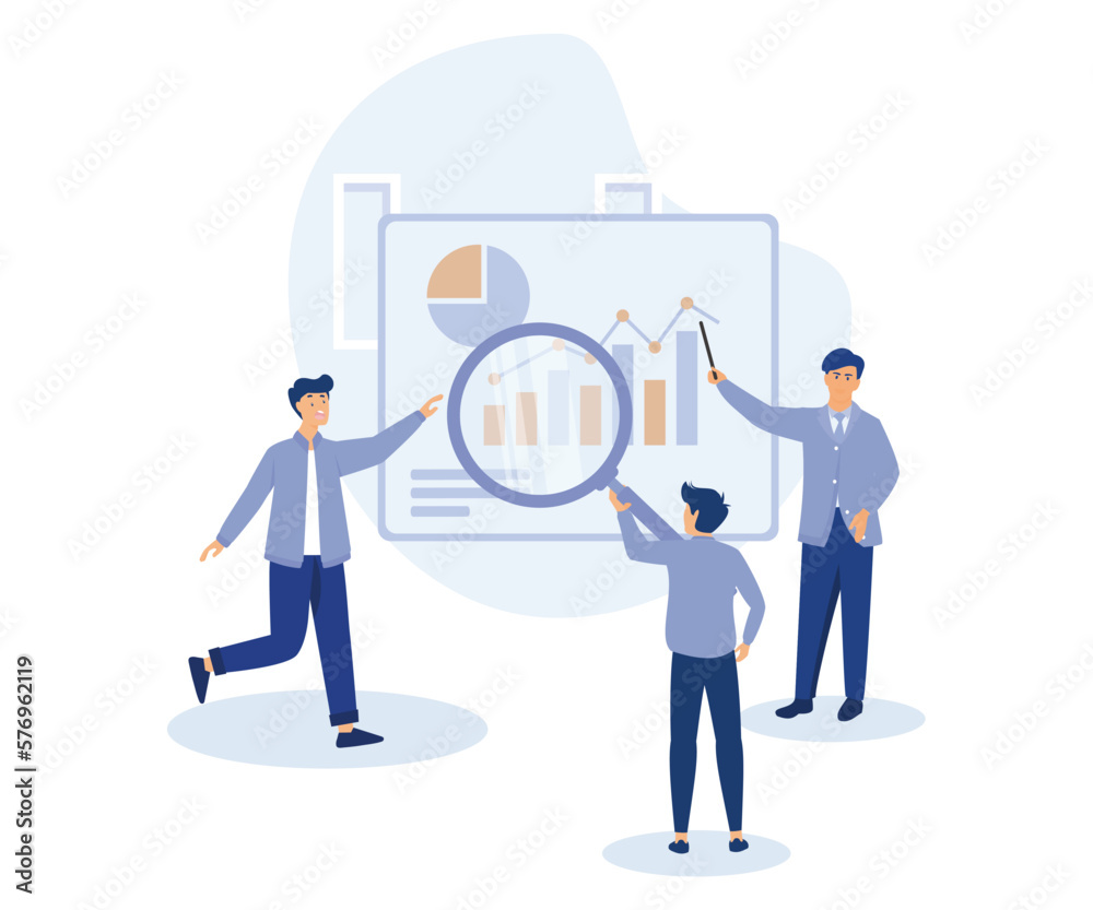 Master of Science in finance, Group of diverse people making business plan together, flat vector modern illustration Master of Science in finance, Group of diverse people making business plan together, flat vector modern illustration