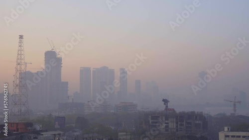 early morning lower parel city top wide view photo