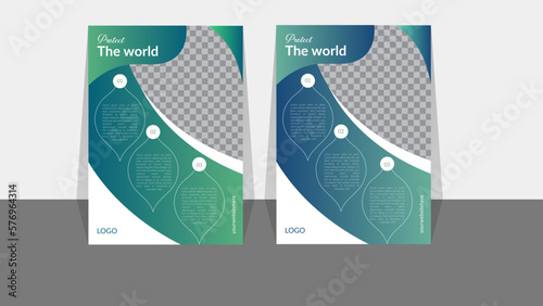Latest clean green natural vector flyer template a4 size for marketing, nature flyer, poster, brochure design concept
