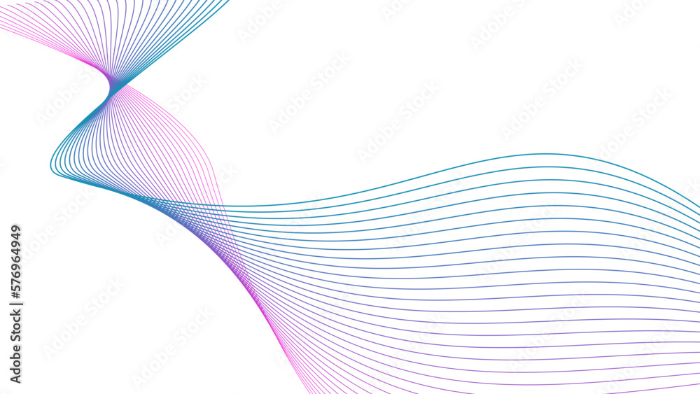 blue magenta purple wavy tech lines abstract background illustration eps 