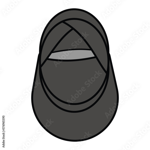 Vector color illustration of Arab womens headdres
