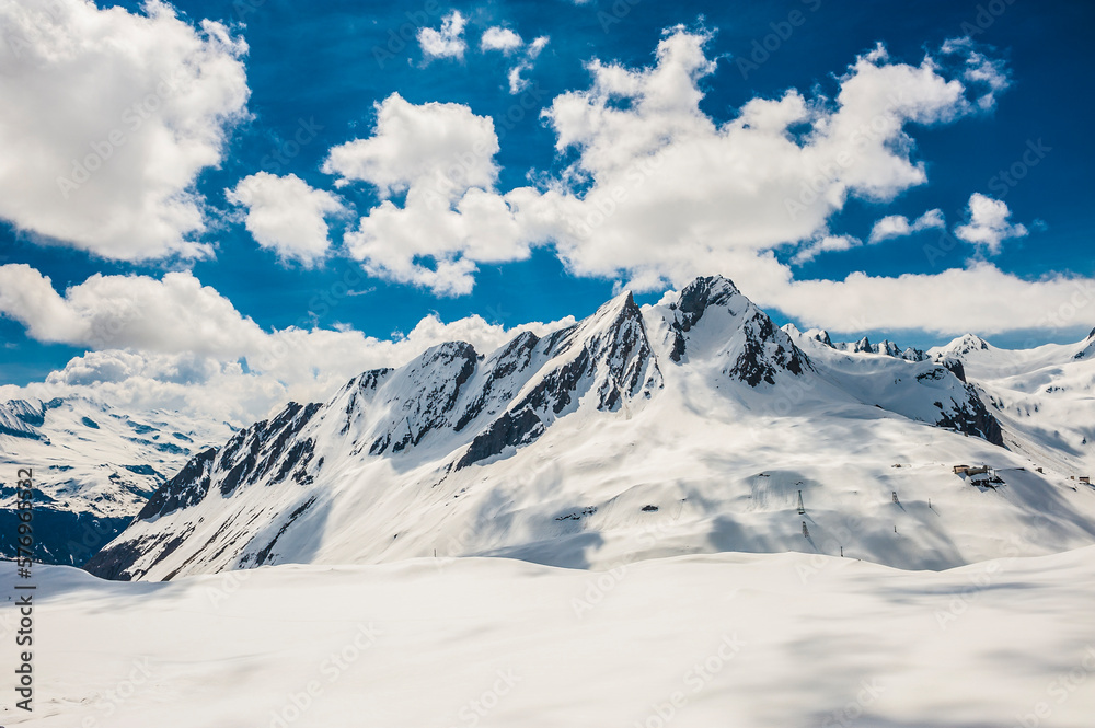 Mountain Huts up high in the snowy mountains in Formazza, Italy. Mountain Huts up high in the snowy mountains in Formazza, Italy.