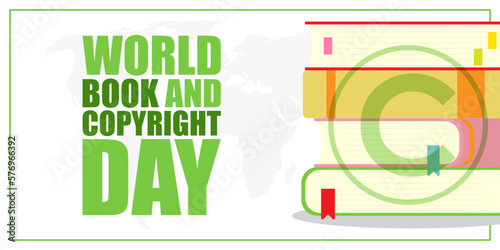 Vector illustration for World Book and Copyright Day