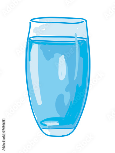 isolated glass of water vector illustration