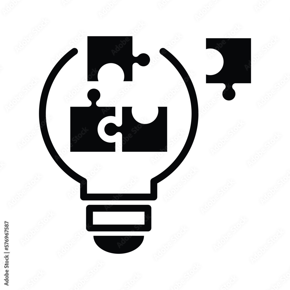 Obraz premium Artificial Intelligence. Problem Solving vector icon illustration