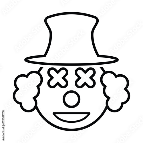 clown icon, joker vector, funny illustration