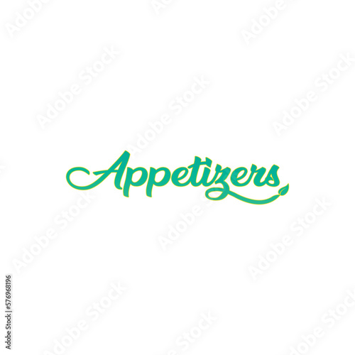 Appetizers food vegan vector logo design
