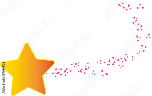 Gradient golden yellow stars with shooting star starburst lines  twinkling  shooting star lines