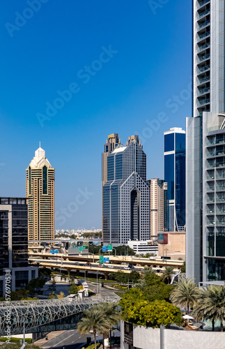 skyscrapers in downtown city of dubai