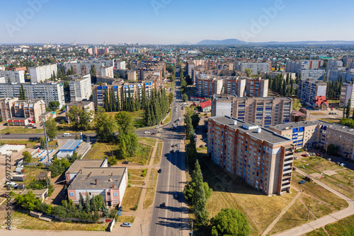 Bashkortostan, Sterlitamak city: residential development of the VTS district. Aerial view.