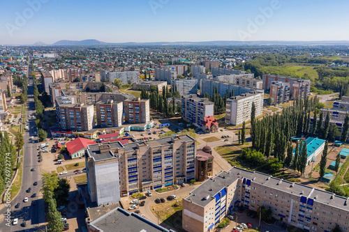 Bashkortostan, Sterlitamak city: residential development of the VTS district. Aerial view. © Eugene