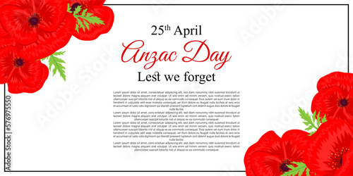 Vector illustration of Anzac Day banner