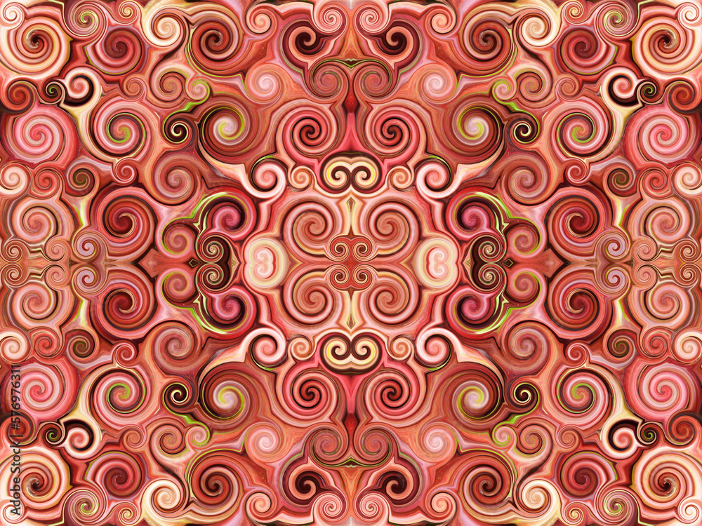 Rosa braunes symmetrisches Muster