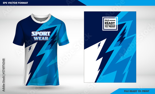 Sports jersey and t-shirt template sports jersey design vector mockup. Sports design for football, racing, gaming jersey. Vector