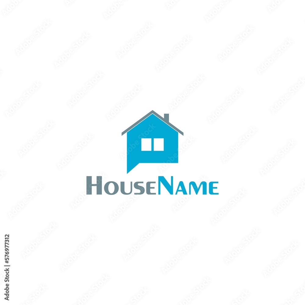 Bubble house logo icon isolated on white background