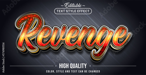 Editable text style effect - Revenge text style theme.