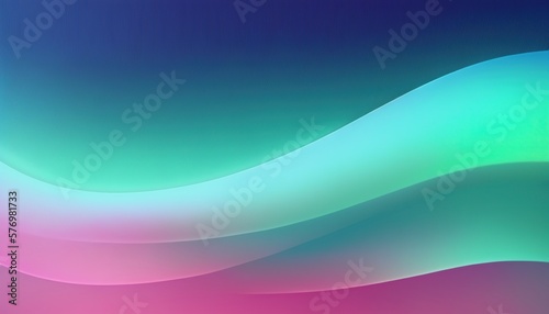 Waves abstract blurred light pink and apple green background. Generative AI illustration.