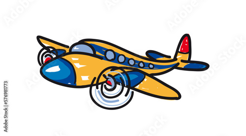 illustration of a plane vector illustration